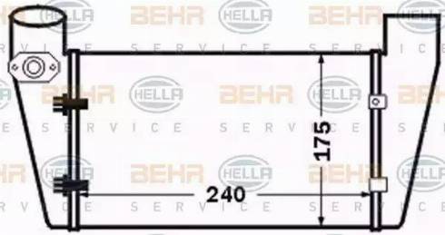 BEHR HELLA Service 8ML 376 776-071 - Интеркулер, теплообменник турбины autosila-amz.com
