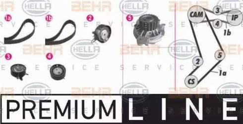 BEHR HELLA Service 8MP 376 804-841 - Водяной насос + комплект зубчатого ремня ГРМ autosila-amz.com