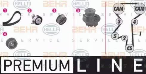 BEHR HELLA Service 8MP 376 804-861 - Водяной насос + комплект зубчатого ремня ГРМ autosila-amz.com