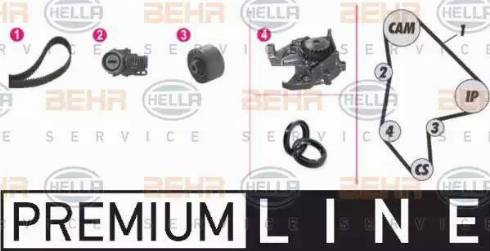 BEHR HELLA Service 8MP 376 805-861 - Водяной насос + комплект зубчатого ремня ГРМ autosila-amz.com