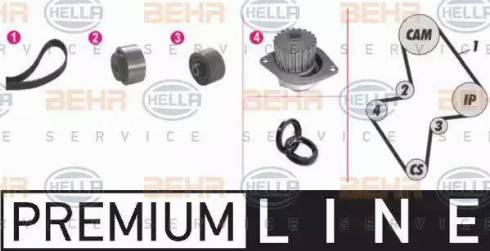 BEHR HELLA Service 8MP 376 805-811 - Водяной насос + комплект зубчатого ремня ГРМ autosila-amz.com