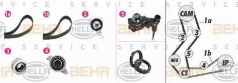 BEHR HELLA Service 8MP 376 806-861 - Водяной насос + комплект зубчатого ремня ГРМ autosila-amz.com