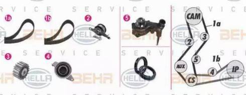 BEHR HELLA Service 8MP 376 806-811 - Водяной насос + комплект зубчатого ремня ГРМ autosila-amz.com