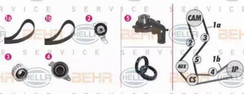 BEHR HELLA Service 8MP 376 806-871 - Водяной насос + комплект зубчатого ремня ГРМ autosila-amz.com