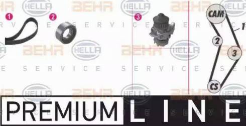 BEHR HELLA Service 8MP 376 800-861 - Водяной насос + комплект зубчатого ремня ГРМ autosila-amz.com