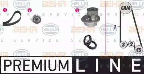 BEHR HELLA Service 8MP 376 800-801 - Водяной насос + комплект зубчатого ремня ГРМ autosila-amz.com