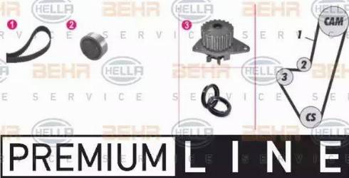 BEHR HELLA Service 8MP 376 800-811 - Водяной насос + комплект зубчатого ремня ГРМ autosila-amz.com