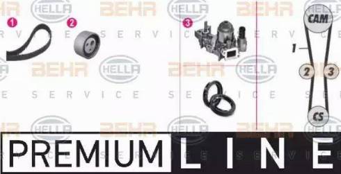 BEHR HELLA Service 8MP 376 800-821 - Водяной насос + комплект зубчатого ремня ГРМ autosila-amz.com