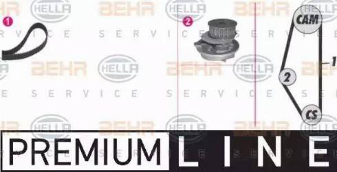 BEHR HELLA Service 8MP 376 801-851 - Водяной насос + комплект зубчатого ремня ГРМ autosila-amz.com