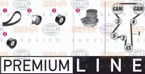 BEHR HELLA Service 8MP 376 801-811 - Водяной насос + комплект зубчатого ремня ГРМ autosila-amz.com