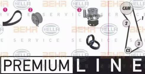 BEHR HELLA Service 8MP 376 803-801 - Водяной насос + комплект зубчатого ремня ГРМ autosila-amz.com