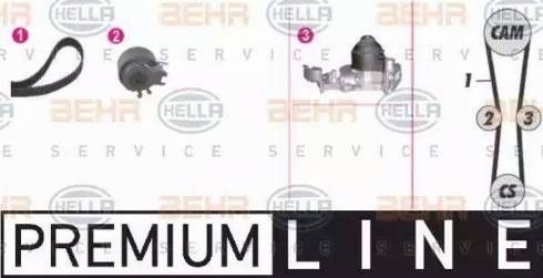 BEHR HELLA Service 8MP 376 802-851 - Водяной насос + комплект зубчатого ремня ГРМ autosila-amz.com