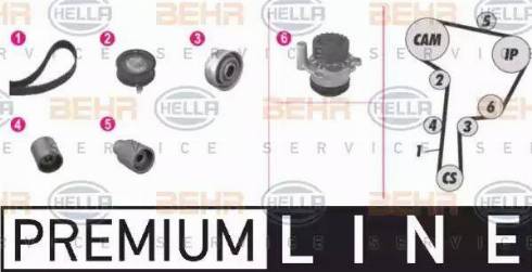 BEHR HELLA Service 8MP 376 802-881 - Водяной насос + комплект зубчатого ремня ГРМ autosila-amz.com