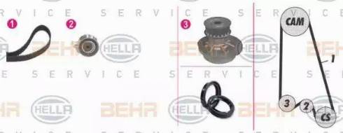 BEHR HELLA Service 8MP 376 807-871 - Водяной насос + комплект зубчатого ремня ГРМ autosila-amz.com