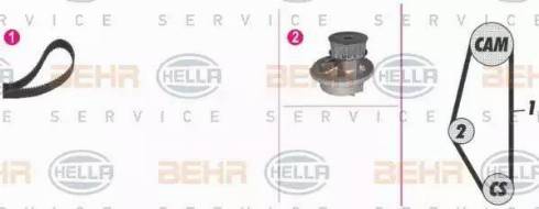 BEHR HELLA Service 8MP 376 814-891 - Водяной насос + комплект зубчатого ремня ГРМ autosila-amz.com