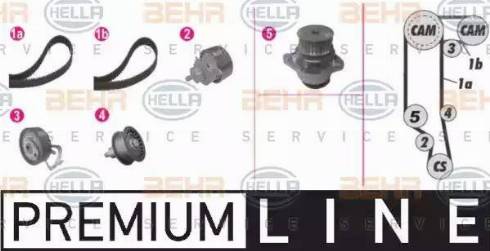 BEHR HELLA Service 8MP 376 814-851 - Водяной насос + комплект зубчатого ремня ГРМ autosila-amz.com