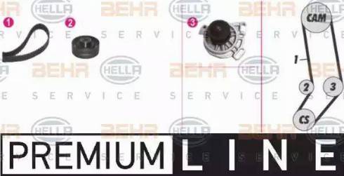 BEHR HELLA Service 8MP 376 815-821 - Водяной насос + комплект зубчатого ремня ГРМ autosila-amz.com