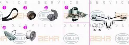 BEHR HELLA Service 8MP 376 816-841 - Водяной насос + комплект зубчатого ремня ГРМ autosila-amz.com