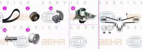 BEHR HELLA Service 8MP 376 816-851 - Водяной насос + комплект зубчатого ремня ГРМ autosila-amz.com
