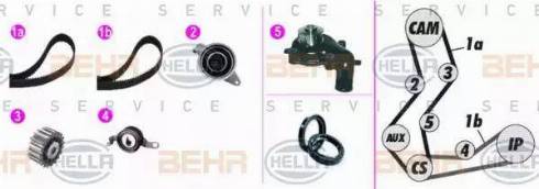 BEHR HELLA Service 8MP 376 818-891 - Водяной насос + комплект зубчатого ремня ГРМ autosila-amz.com