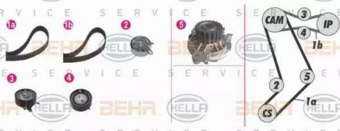 BEHR HELLA Service 8MP 376 812-801 - Водяной насос + комплект зубчатого ремня ГРМ autosila-amz.com