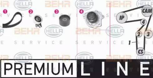 BEHR HELLA Service 8MP 376 812-811 - Водяной насос + комплект зубчатого ремня ГРМ autosila-amz.com