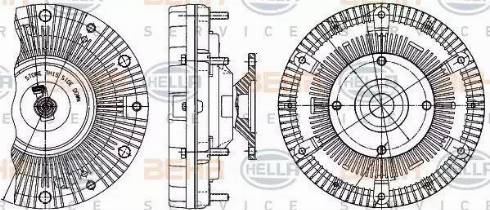 BEHR HELLA Service 8MV 376 906-501 - Сцепление, вентилятор радиатора autosila-amz.com