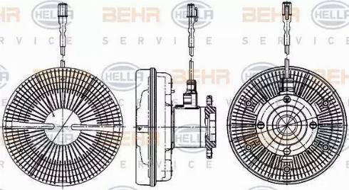 BEHR HELLA Service 8MV 376 906-521 - Сцепление, вентилятор радиатора autosila-amz.com