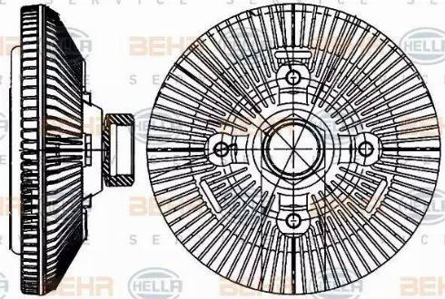 BEHR HELLA Service 8MV 376 906-691 - Сцепление, вентилятор радиатора autosila-amz.com