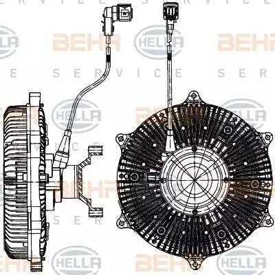 BEHR HELLA Service 8MV 376 907-191 - Сцепление, вентилятор радиатора autosila-amz.com