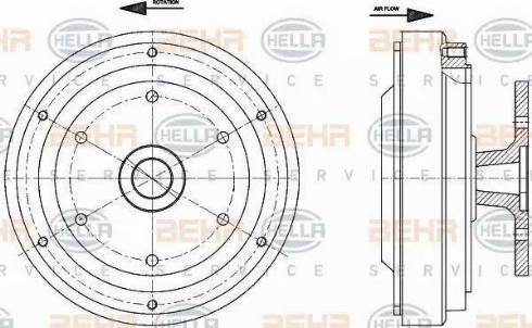 BEHR HELLA Service 8MV 376 791-261 - Сцепление, вентилятор радиатора autosila-amz.com