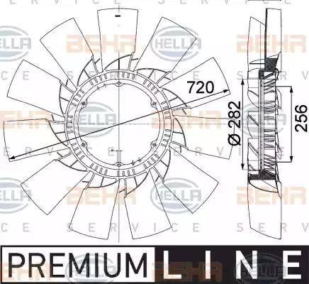 BEHR HELLA Service 8MV 376 757-491 - Крыльчатка вентилятора, охлаждение двигателя autosila-amz.com