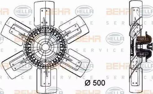 BEHR HELLA Service 8MV 376 730-191 - Вентилятор, охлаждение двигателя autosila-amz.com