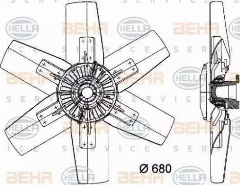 BEHR HELLA Service 8MV 376 730-231 - Вентилятор, охлаждение двигателя autosila-amz.com