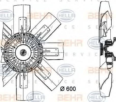 BEHR HELLA Service 8MV 376 728-511 - Вентилятор, охлаждение двигателя autosila-amz.com