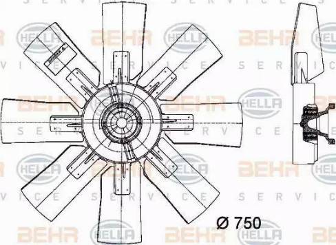 BEHR HELLA Service 8MV 376 728-171 - Вентилятор, охлаждение двигателя autosila-amz.com