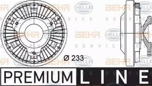 BEHR HELLA Service 8MV 376 728-381 - Сцепление, вентилятор радиатора autosila-amz.com