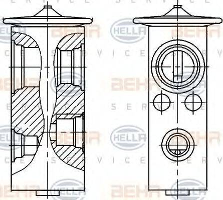 BEHR HELLA Service 8UW 351 336-311 - Расширительный клапан, кондиционер autosila-amz.com