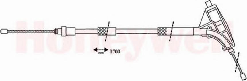 BENDIX 432416 B - Тросик, cтояночный тормоз autosila-amz.com