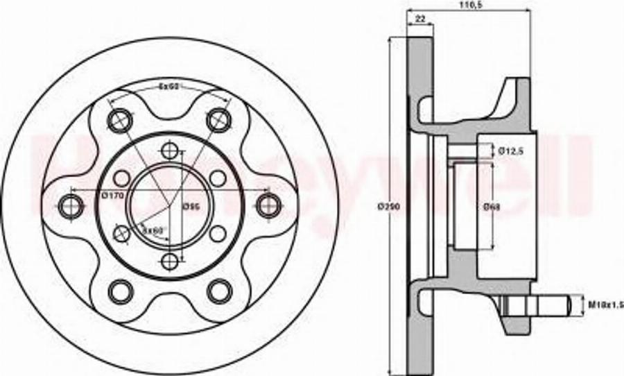 BENDIX 562467B - Тормозной диск autosila-amz.com