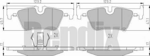 BENDIX 510963 - Тормозные колодки, дисковые, комплект autosila-amz.com