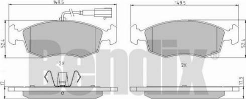 BENDIX 510906 - Тормозные колодки, дисковые, комплект autosila-amz.com