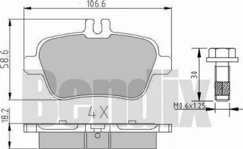 BENDIX 510914 - Тормозные колодки, дисковые, комплект autosila-amz.com