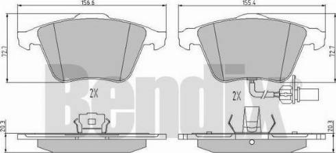 BENDIX 510920 - Тормозные колодки, дисковые, комплект autosila-amz.com