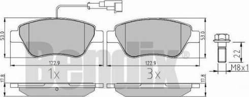 BENDIX 510409 - Тормозные колодки, дисковые, комплект autosila-amz.com