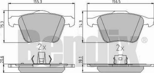 BENDIX 510426 - Тормозные колодки, дисковые, комплект autosila-amz.com