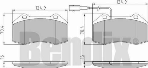 BENDIX 510653 - Тормозные колодки, дисковые, комплект autosila-amz.com