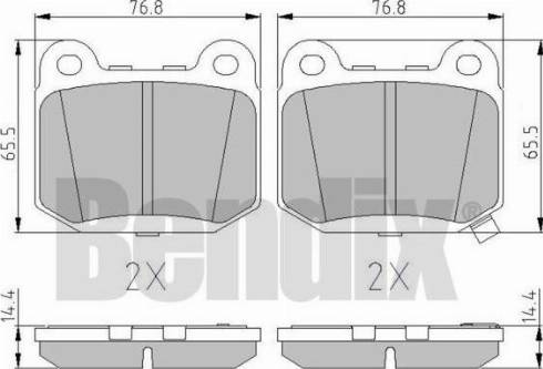 BENDIX 510666 - Тормозные колодки, дисковые, комплект autosila-amz.com