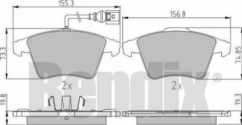 BENDIX 510602 - Тормозные колодки, дисковые, комплект autosila-amz.com