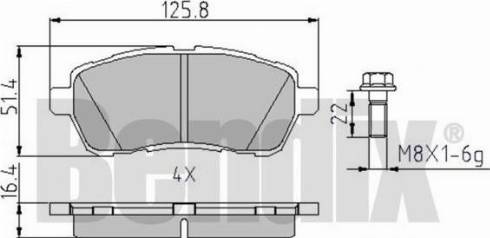 BENDIX 510630 - Тормозные колодки, дисковые, комплект autosila-amz.com